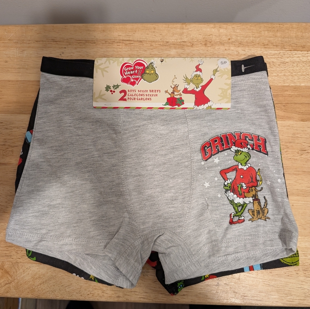 Boys Underwear The Grinch Brand New with tag Size SP